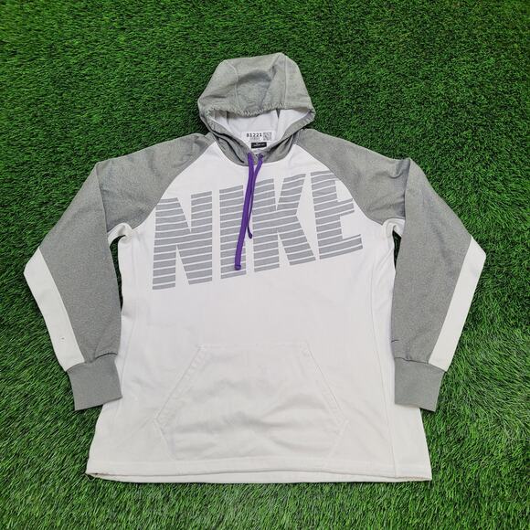 NIKE Therma-Fit Hoodie Large 21x26 Two-Tone Colorblock - Picture 1 of 16